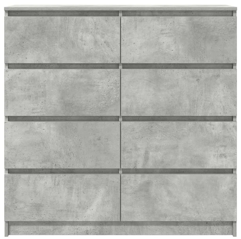 betonszürke szerelt fa tálalószekrény 100x35x99 cm