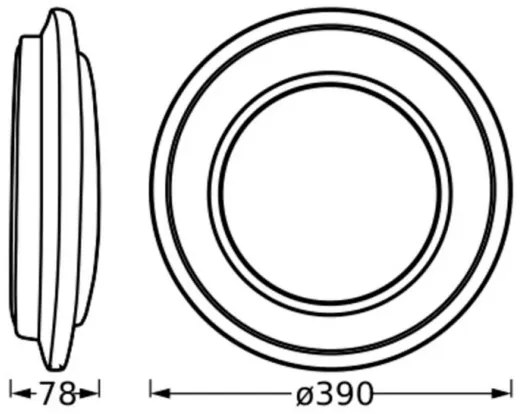 Ledvance - LED Mennyezeti lámpa ORBIS BERLIN LED/24W/230V fekete