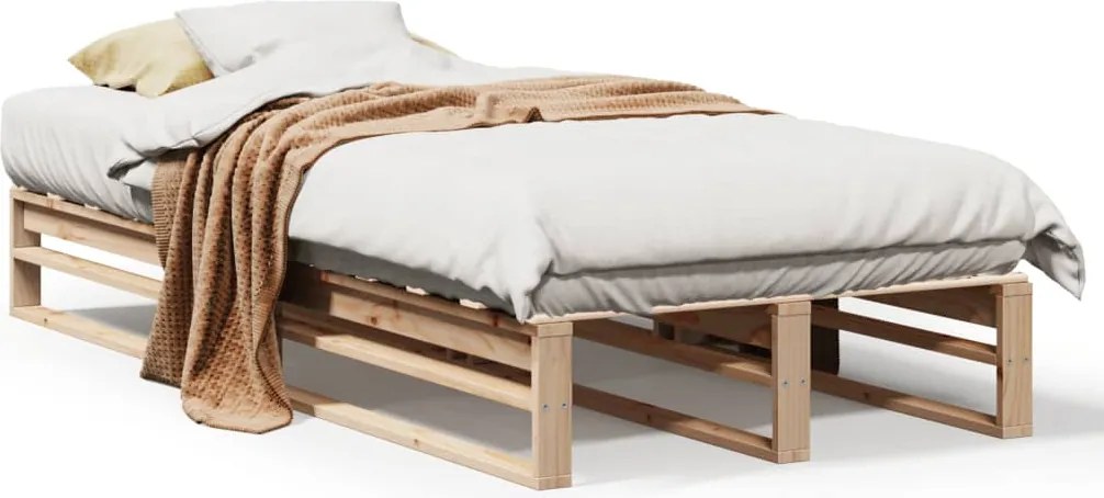 vidaXL tömör fenyőfa ágykeret matrac nélkül 90 x 190 cm