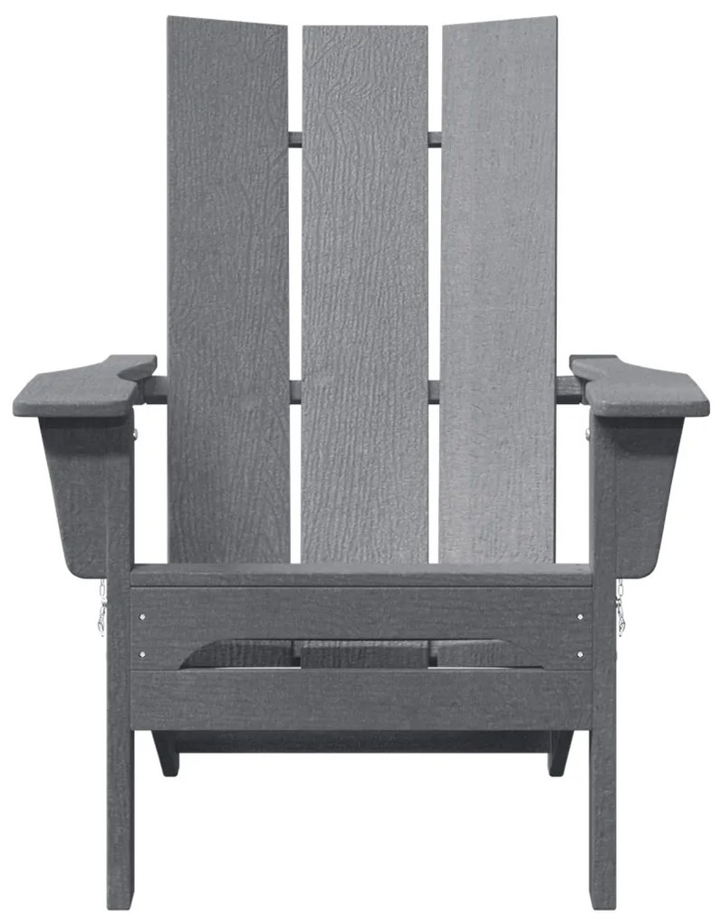 Összecsukható Adirondack szék Világosszürke 74.5x80.5x90 cm HDPE