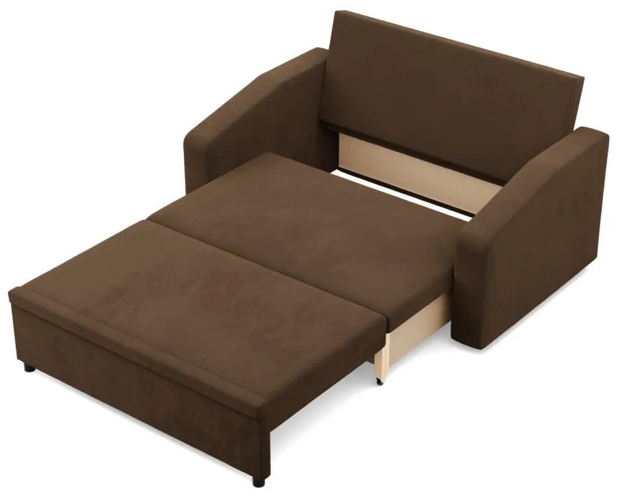 Zeus kanapé, szövet anyag, hab töltet, döntött kartámasz, barna