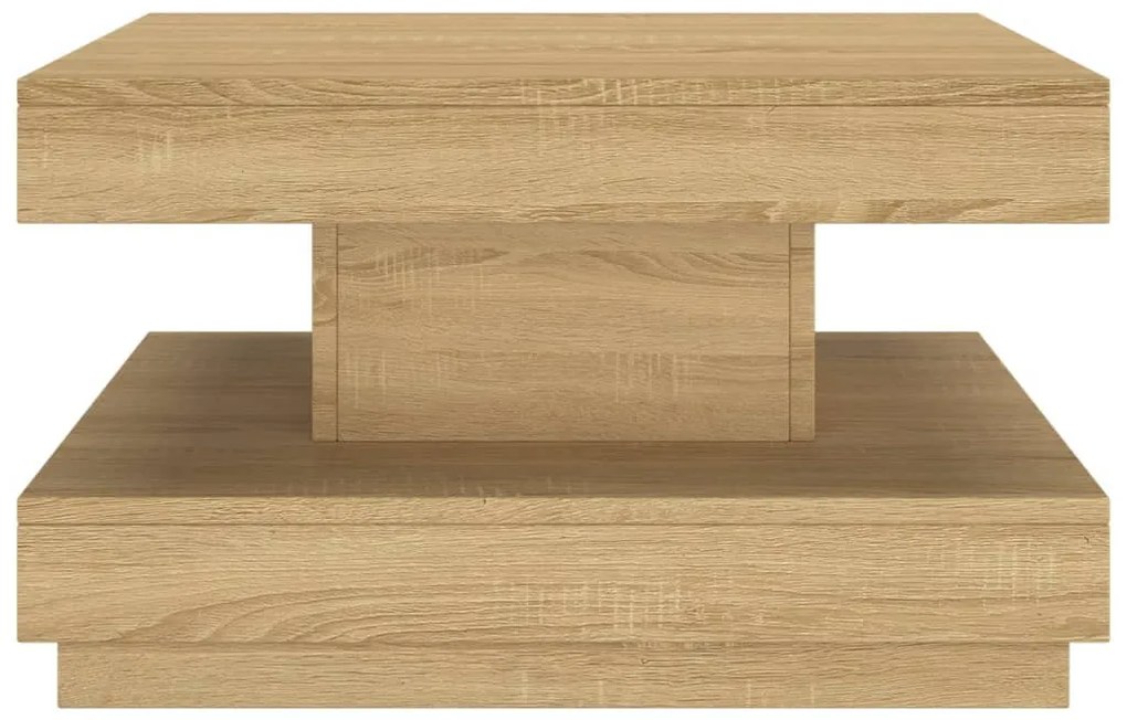 Világosbarna MDF dohányzóasztal 60 x 60 x 35 cm