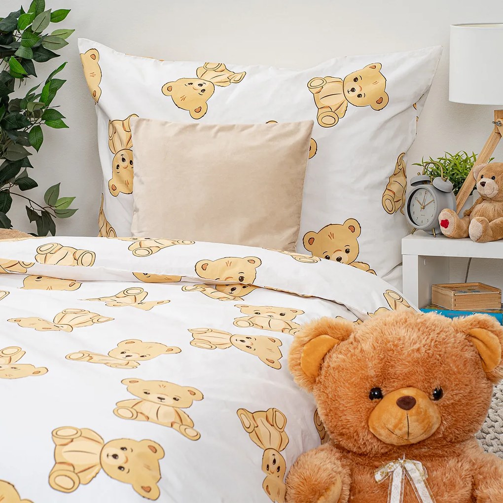 4Home Teddies pamut ágyneműhuzat, 140 x 200 cm, 70 x 90 cm, 140 x 200 cm, 70 x 90 cm
