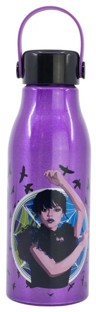 Wednesday Nevermore Flexi alumínium kulacs csavaros kupakkal, akasztóval 760 ml