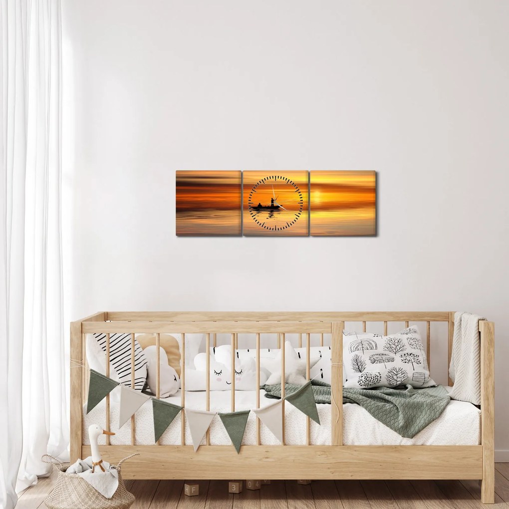 Hajózás képe (órával) (90x30 cm)