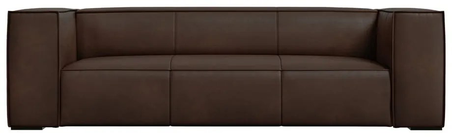 Sötétbarna bőr kanapé 227 cm Madame – Windsor & Co Sofas