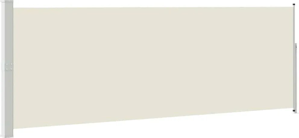 vidaXL krémszínű behúzható oldalsó napellenző 160 x 500 cm