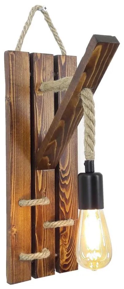 Fali lámpa AHSAP 1xE27/40W/230V fenyő dió