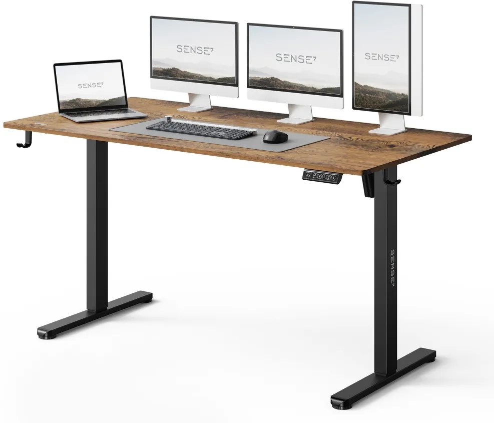 Állítható magasságú íróasztal Nojo Light 140 cm x 60 cm sötétbarna