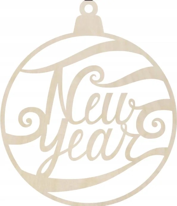 Karácsonyi gömbök fa dekoráció New Year felirat 5db