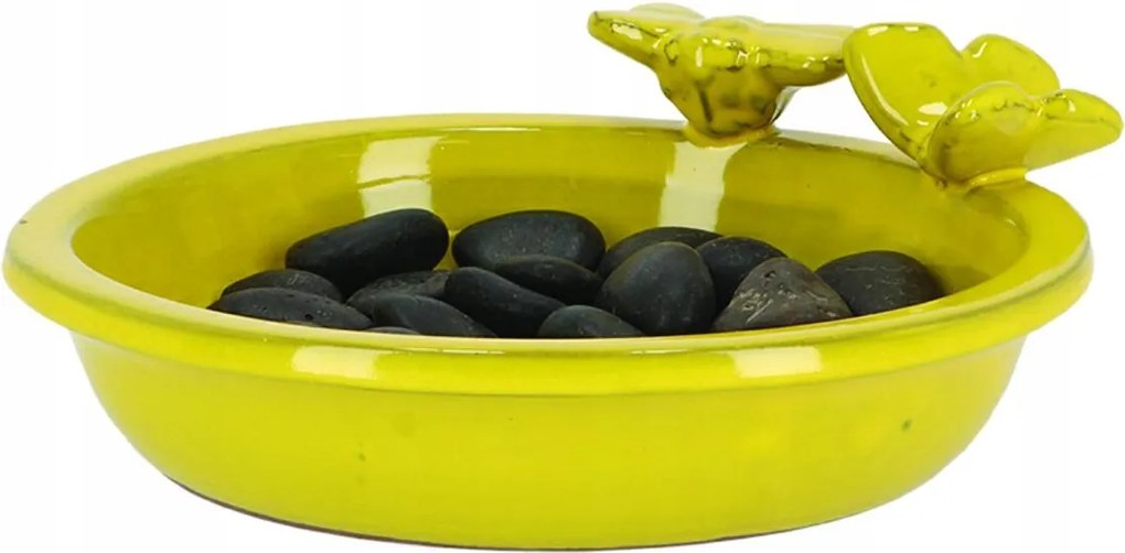 Méh- és madáritató sárga Itató Kád kerámia dísz