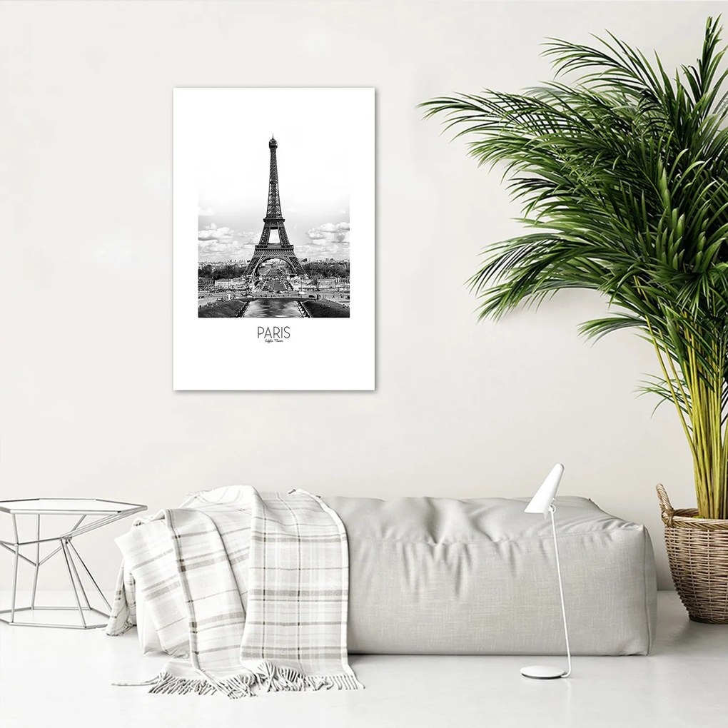 Gario Poszter Az ikonikus Eiffel-torony A keret színe: Fekete, Méret: 40 x 60 cm
