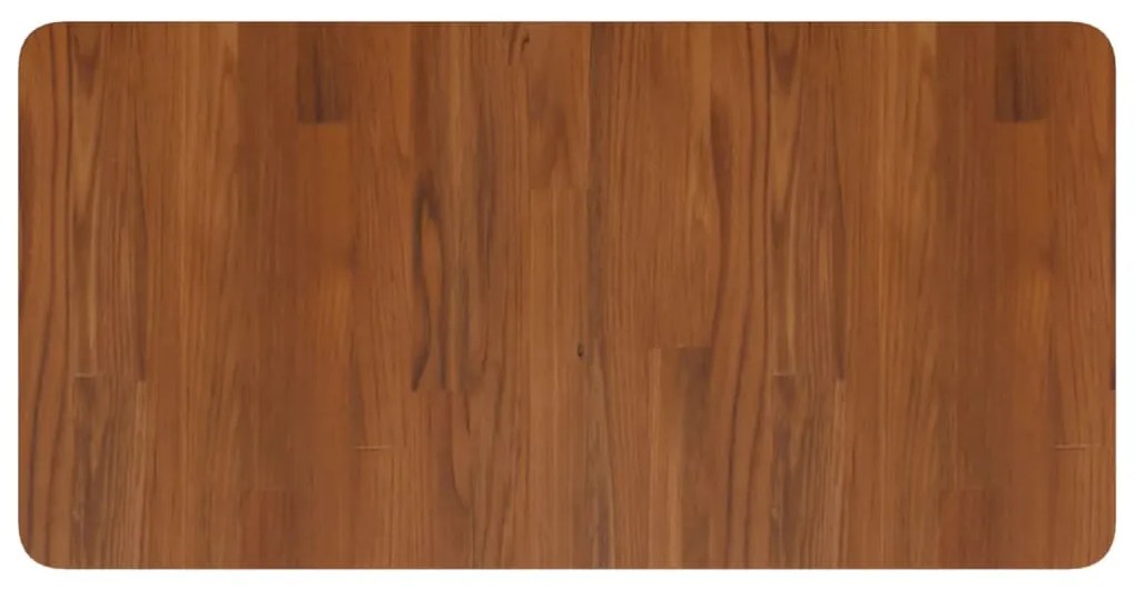 sötétbarna kezelt tömör fa fürdőszobai pult 80x40x1,5 cm