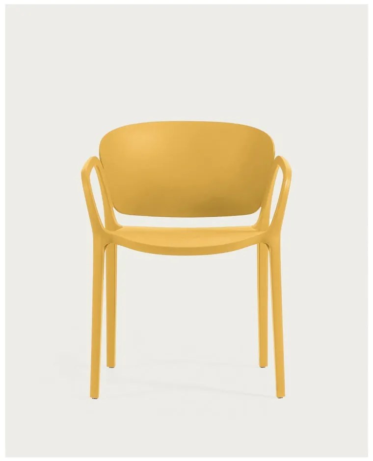 Sárga műanyag kerti szék Ania – Kave Home