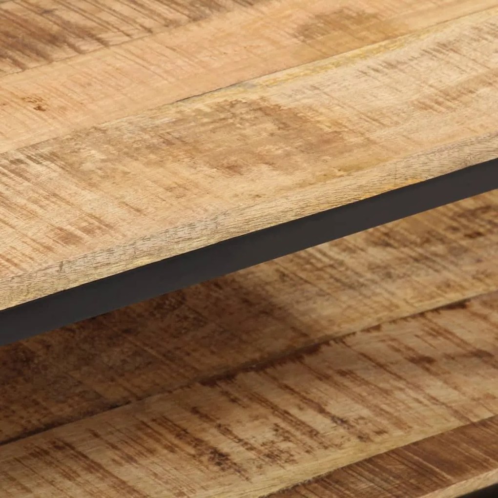 tömör nyers mangófa dohányzóasztal 100 x 50 x 35 cm