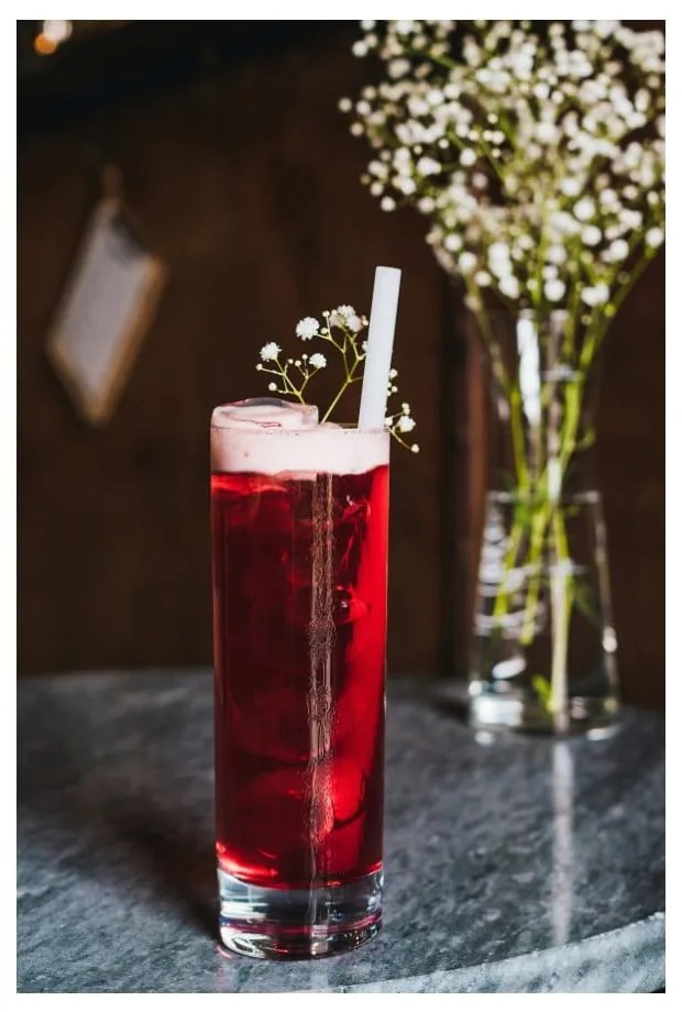 6 db-os fehér üveg szívószál készlet, hosszúság 20 cm - Vialli Design