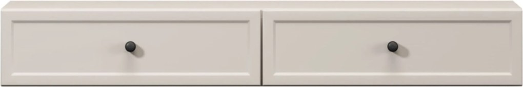 Lorini fali konzolasztal / fali toalettasztal 100 cm - kasmír / fekete fogantyúk