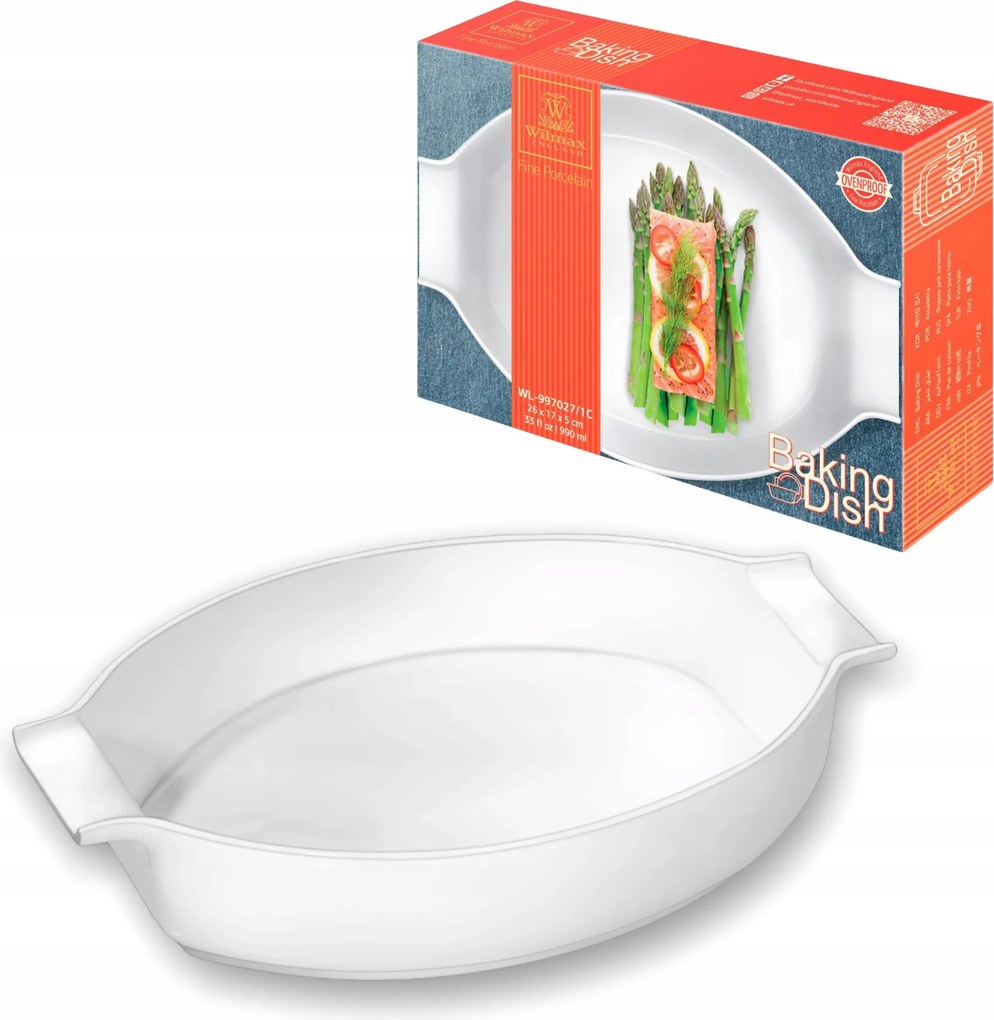 Wilmax hőálló Porcelán edény sütőfogantyúkkal 990 ml
