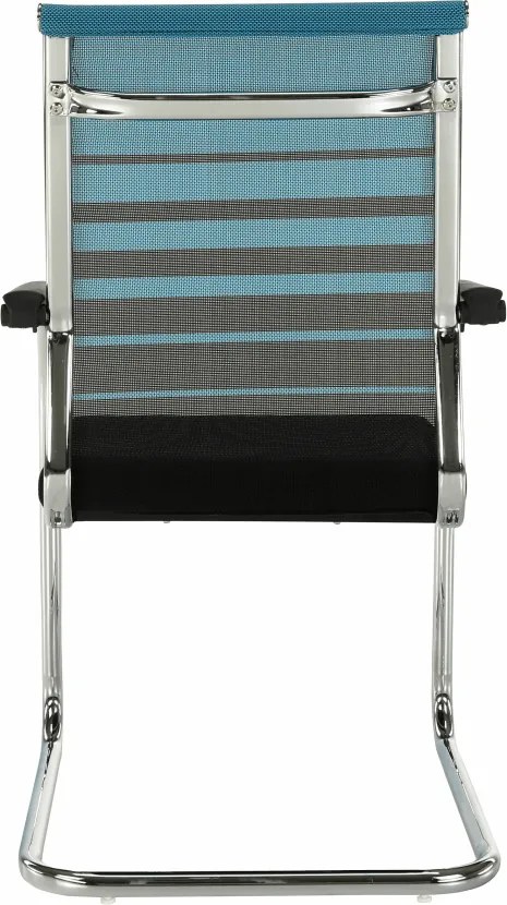 Tárgyalószék, kék/fekete, szövet, ESIN