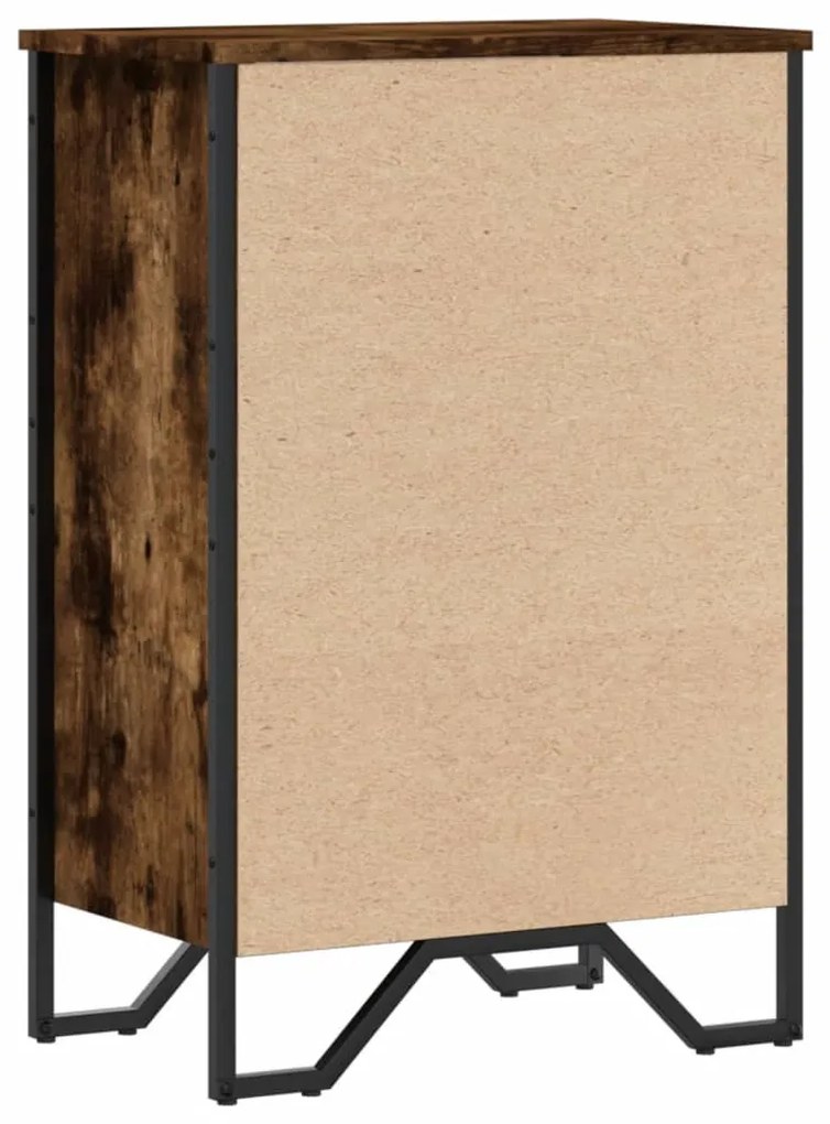 füstös tölgy színű szerelt fa könyvszekrény 50 x 31 x 74,5 cm