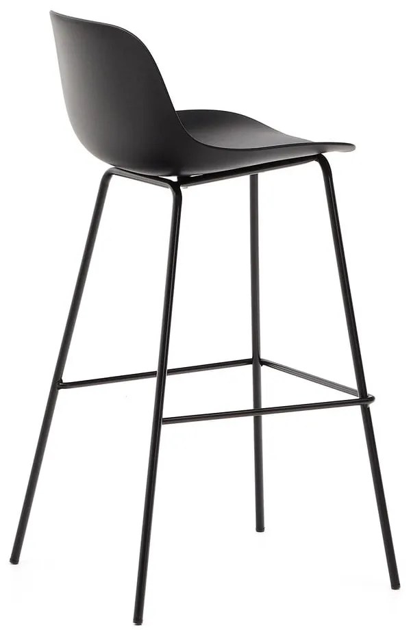 Fekete bárszék (ülésmagasság 74 cm) Altea – Kave Home