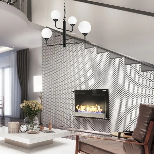 Csillár láncon OSCAR 4xG9/5W/230V fekete