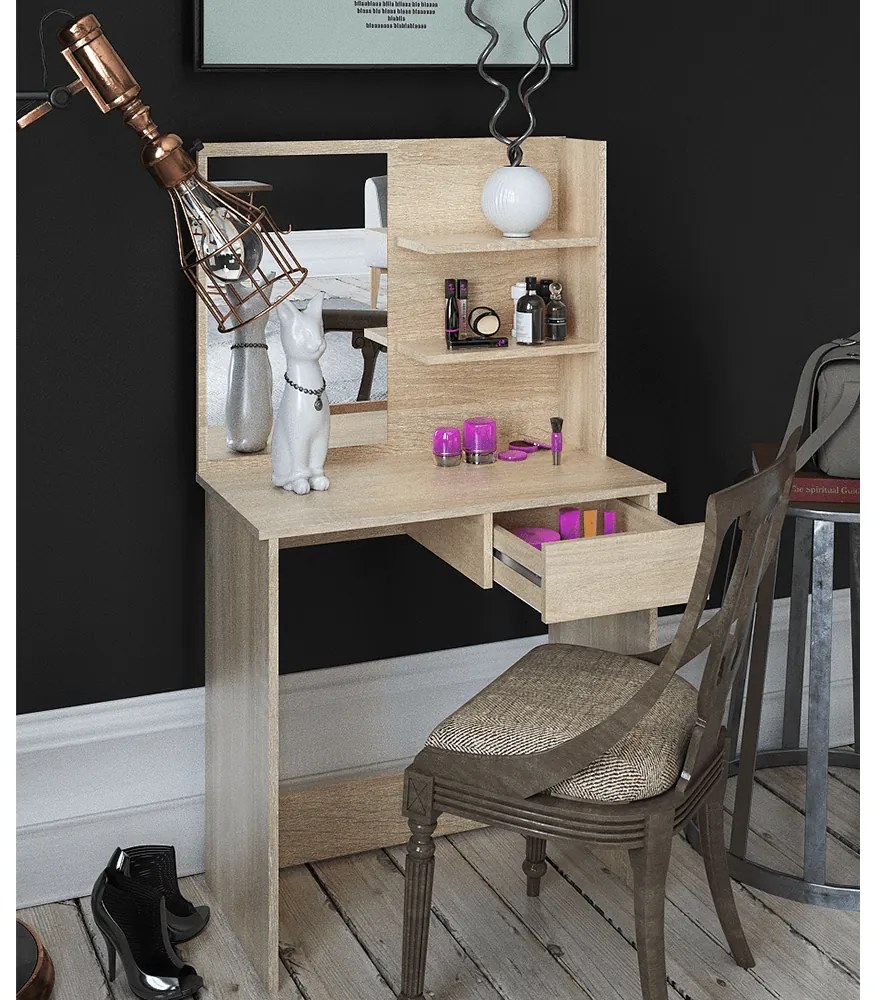 BELEZA dekoratív asztal, sonoma tölgy