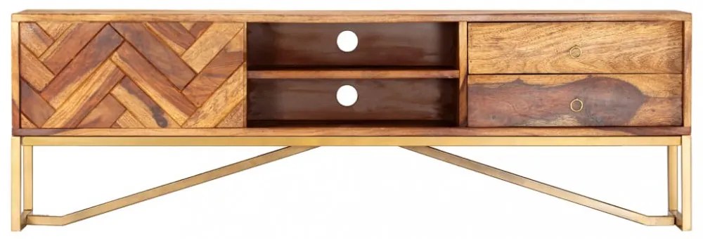 tömör kelet-indiai rózsafa TV-szekrény 140 x 30 x 45 cm