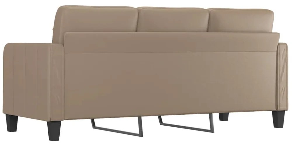 3 személyes cappuccino színű műbőr kanapé 180 cm