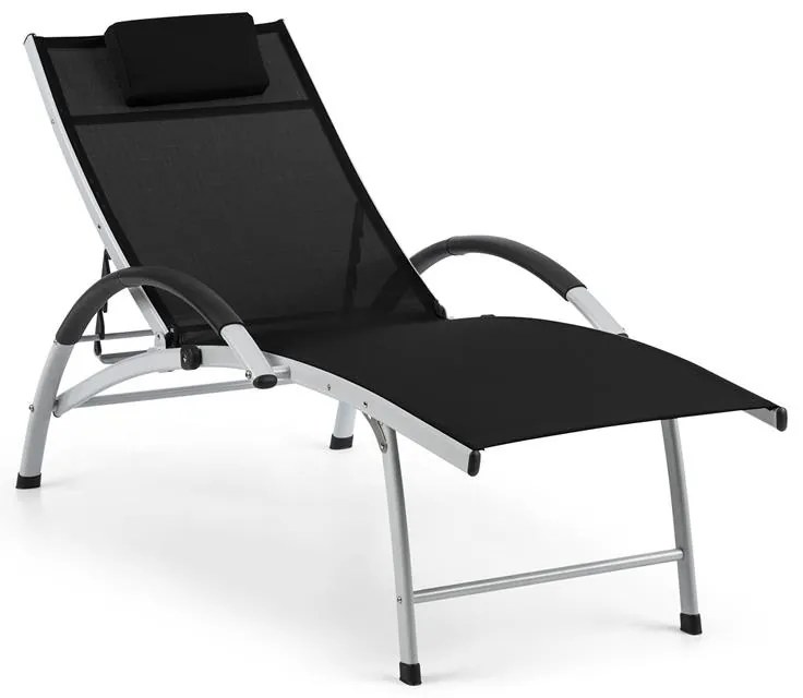 Blumfeldt Sun Valley, kerti fekvőszék, összecsukható, fekete