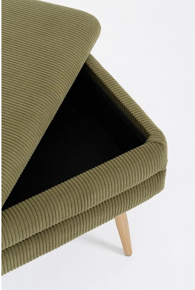 Zöld párnázott pad Olga – Bizzotto