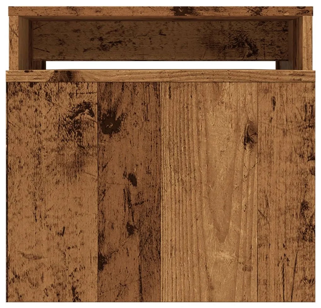 Antik fa színű szerelt fa dohányzóasztal 100 x 48 x 40 cm