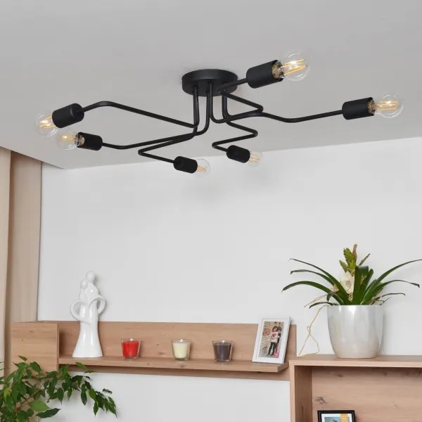 LED Felületre szerelhető csillár TUBE 6xE27/15W/230V