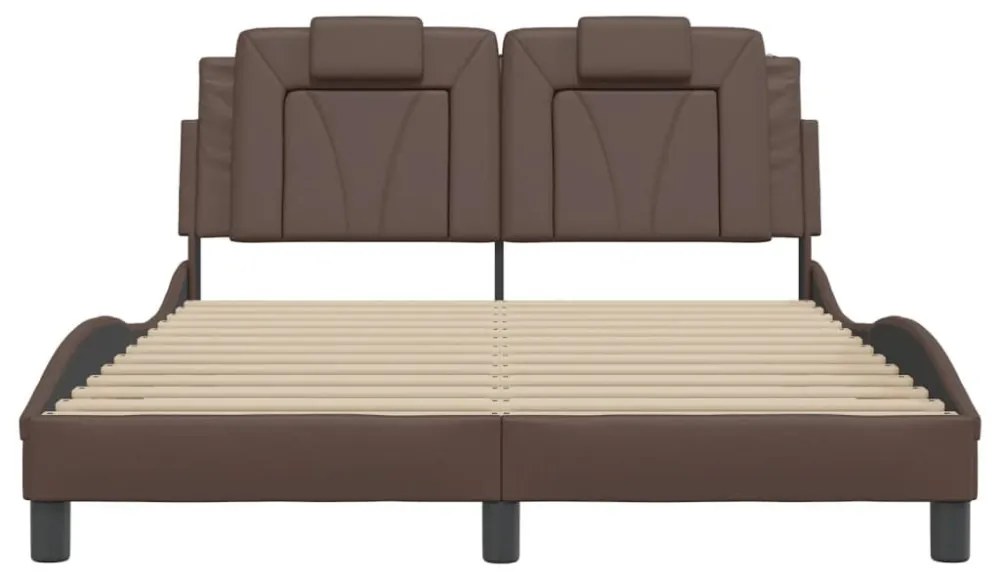 barna műbőr ágykeret Viana matrac nélkül 120 x 200 cm