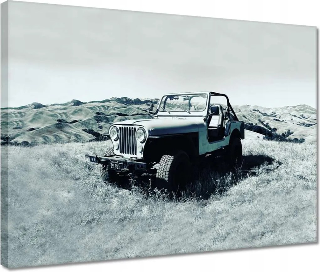 Vászonkép 40x30 Jeep Wrangler Retro fotó