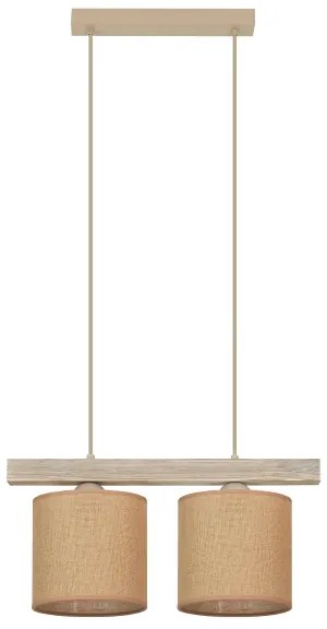 Brilagi - Csillár zsinóron FOREST 2xE27/15W/230V fenyő/barna