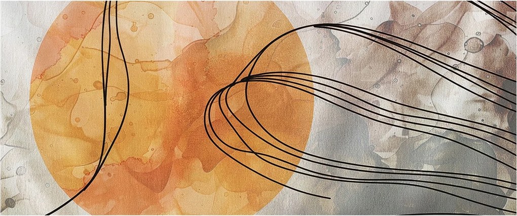 Fotótapéta Fali tapéta a nappaliba Harmonikus absztrakt 250x104 Ragasztó