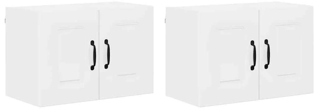 Fali konyhaszekrény 2 pcs Magas Fényű Fehér 60 x 31 x 40 cm