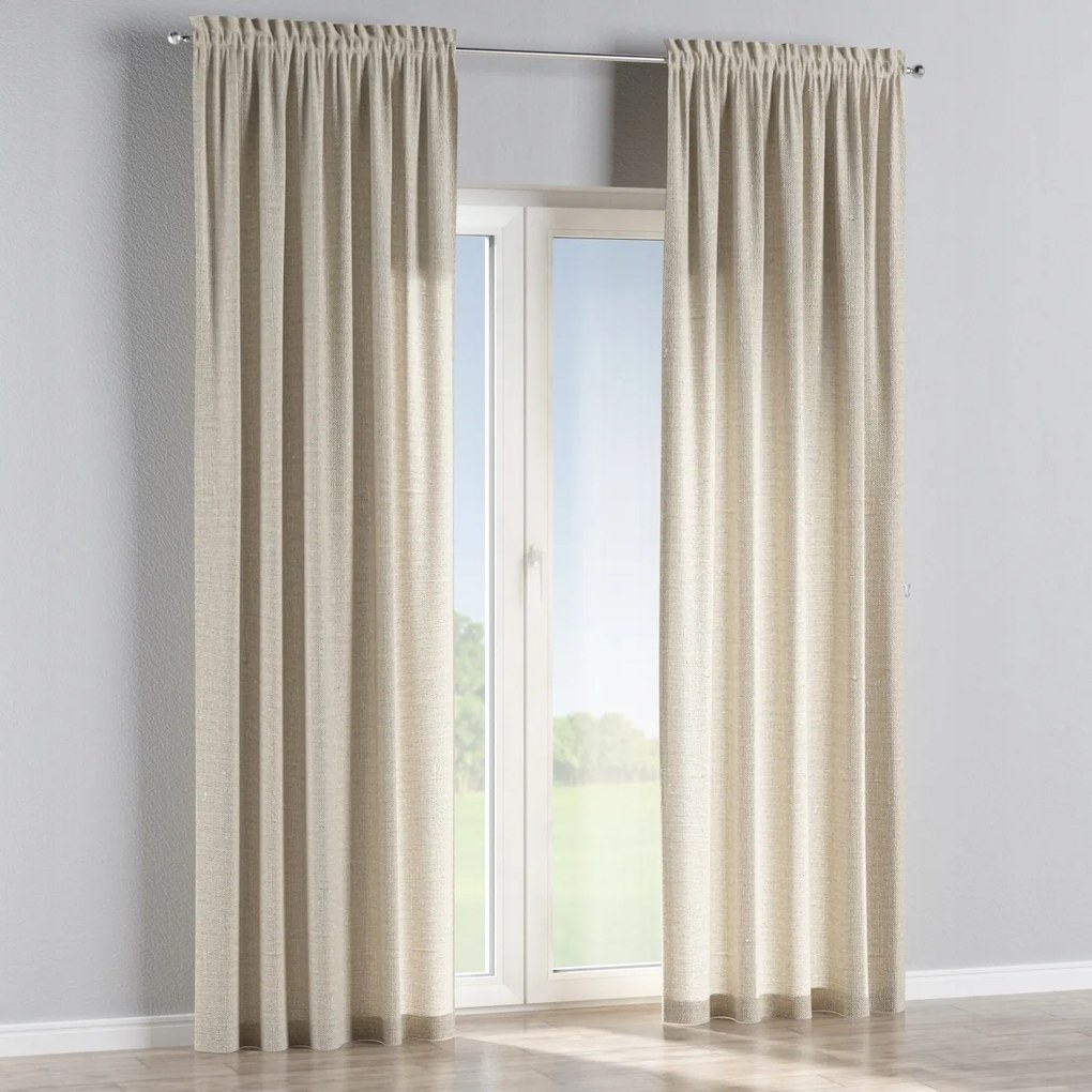 Dekoria Csatornafüggöny frufruval 1 db 130x260cm barna árnyalatok