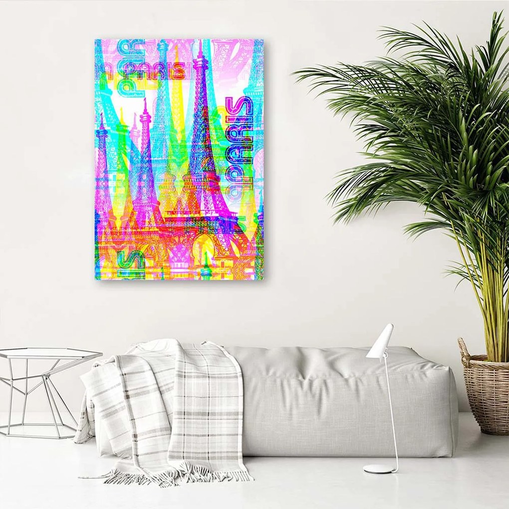 Gario Vászonkép Neon Párizs Méret: 70 x 100 cm