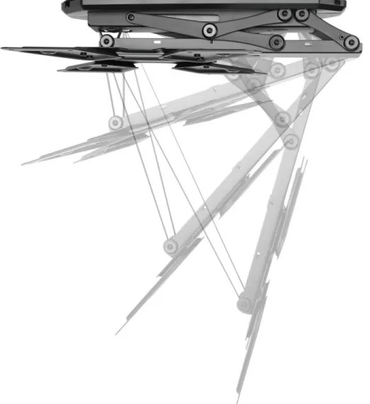 MK FLORIA MKF-20DM444 - Intelligens mennyezeti tartó TV-hez 55" fekete Wi-Fi TUYA + + távirányító