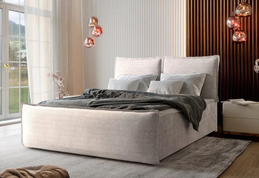 MANTA boxspring kárpitozott ágy, 160x200, poso 135