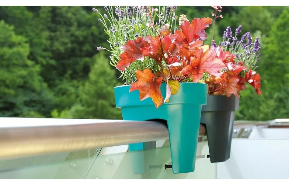 Lofly Railing virágláda korlátra, zöldcitrom, 40 cm