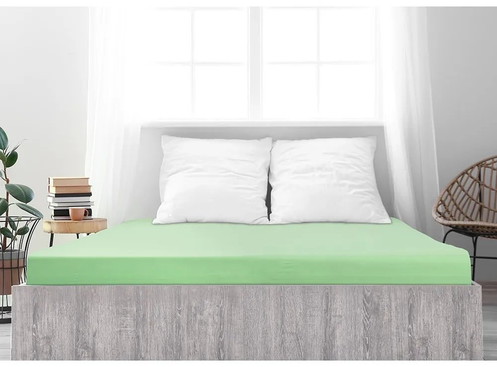 Világoszöld lepedő 90x200 cm – B.E.S.