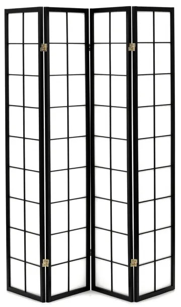 Fekete Tömörfa Paraván. EF-E804 BK