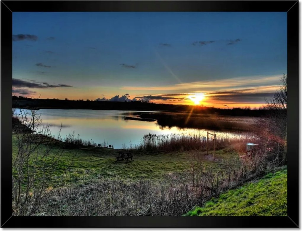 Poszterek keretben 40x30 A nap lefekszik Naplemente Természet