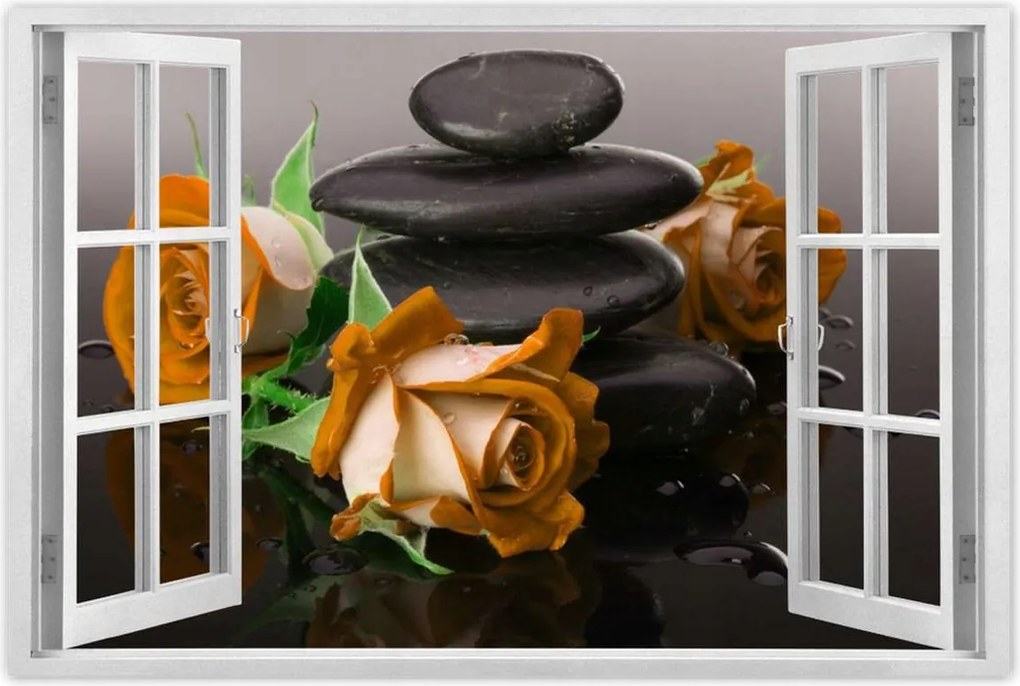 Poszterek 120x80 Narancssárga rózsák Spa