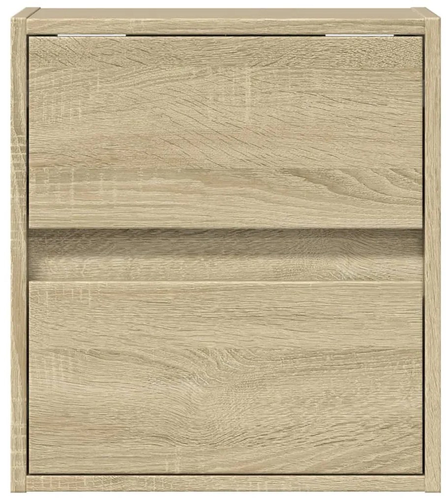 sonoma tölgy színű fali TV-szekrény LED-ekkel 41x31x45 cm
