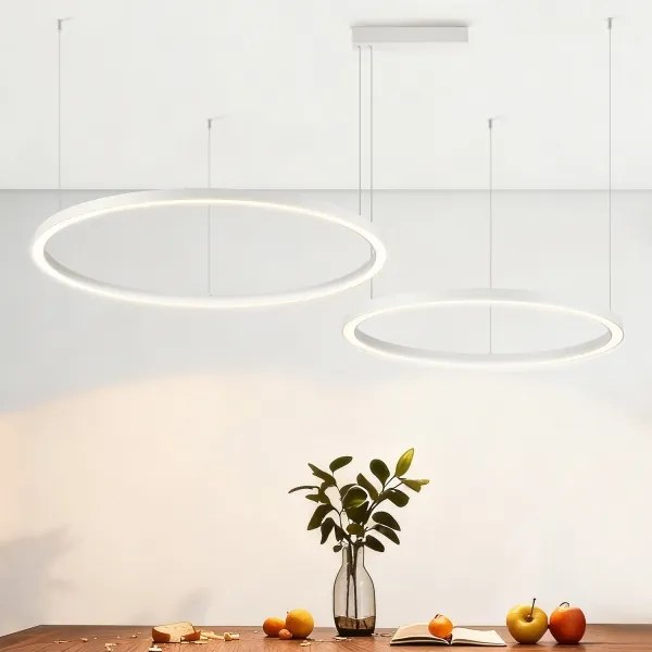 BRILAGI - LED fényerőszabályozható acélkábeles csillár PORTOFINO LED/98W/230V fehér + távirányító