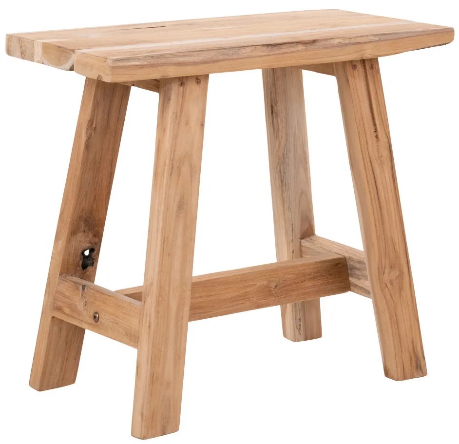 Barcelona sámli, teak fa, nature, 50x25x45 cm